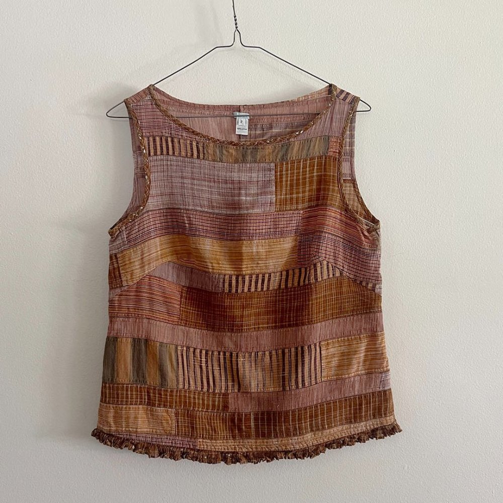 dosa  Cotton Khadi Patchwork Top M